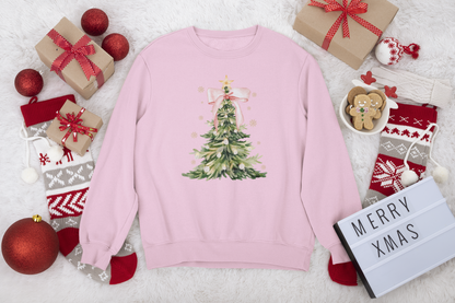 Sparkling Christmas Tree Sparkling Christmas Tree Pink Bow T-Shirt / Sweatshirt