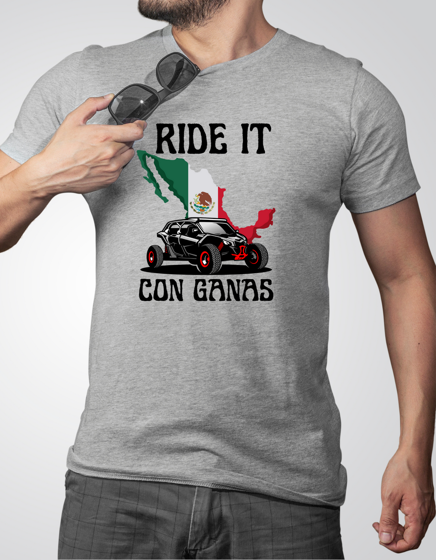 Ride It Con Ganas | Mexico Country Flag | T-Shirt | Sweatshirt | Hoodie