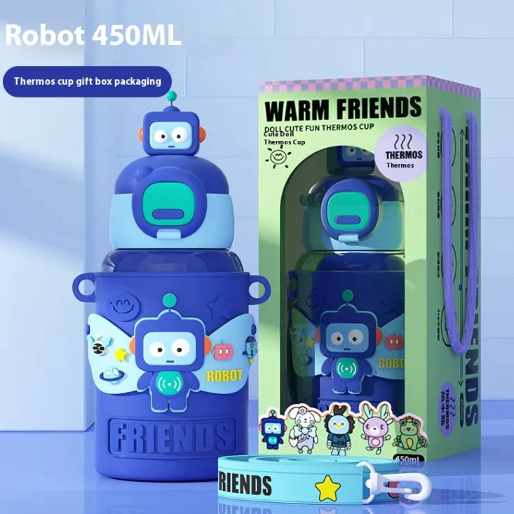 Robot Cartoon Vacuum Cup