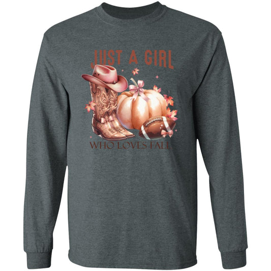 Just A Girl Who Loves Fall Western | LS T-Shirt | Sweatshirt | Hoodie | Fall Apparel