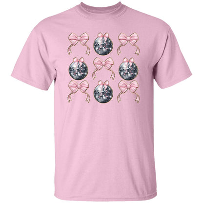 Coquette-New-Years-Eve Coquette-New-Years-Disco Ball & Bow T-Shirt | Sweatshirt