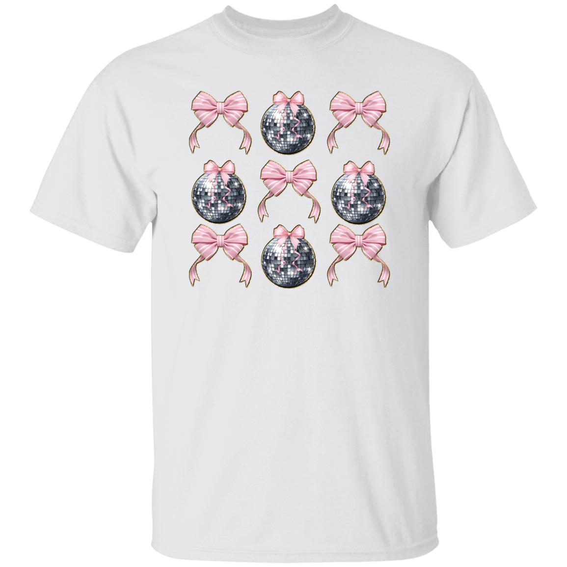 Coquette-New-Years-Eve Coquette-New-Years-Disco Ball & Bow T-Shirt | Sweatshirt