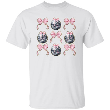 Coquette-New-Years-Eve Coquette-New-Years-Disco Ball & Bow T-Shirt | Sweatshirt