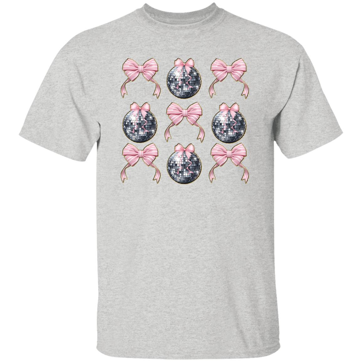 Coquette-New-Years-Eve Coquette-New-Years-Disco Ball & Bow T-Shirt | Sweatshirt