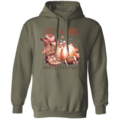 Just A Girl Who Loves Fall Western | LS T-Shirt | Sweatshirt | Hoodie | Fall Apparel