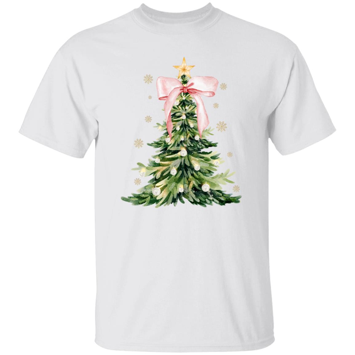 Sparkling Christmas Tree Sparkling Christmas Tree Pink Bow T-Shirt / Sweatshirt