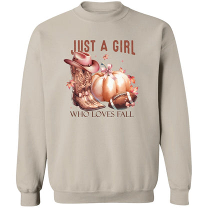 Just A Girl Who Loves Fall Western | LS T-Shirt | Sweatshirt | Hoodie | Fall Apparel