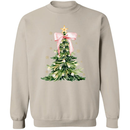 Sparkling Christmas Tree Sparkling Christmas Tree Pink Bow T-Shirt / Sweatshirt