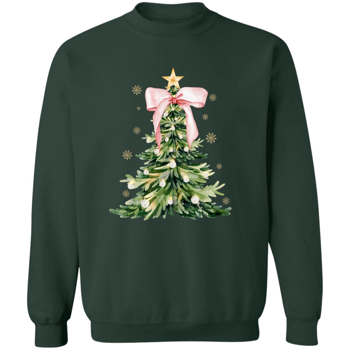 Sparkling Christmas Tree Sparkling Christmas Tree Pink Bow T-Shirt / Sweatshirt