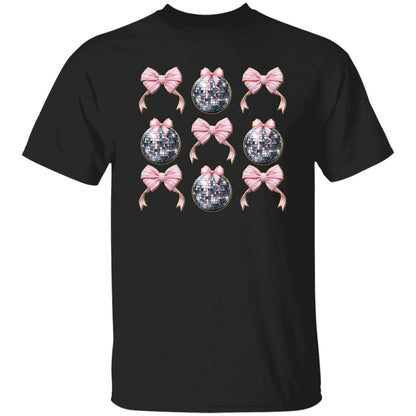 Coquette-New-Years-Eve Coquette-New-Years-Disco Ball & Bow T-Shirt | Sweatshirt