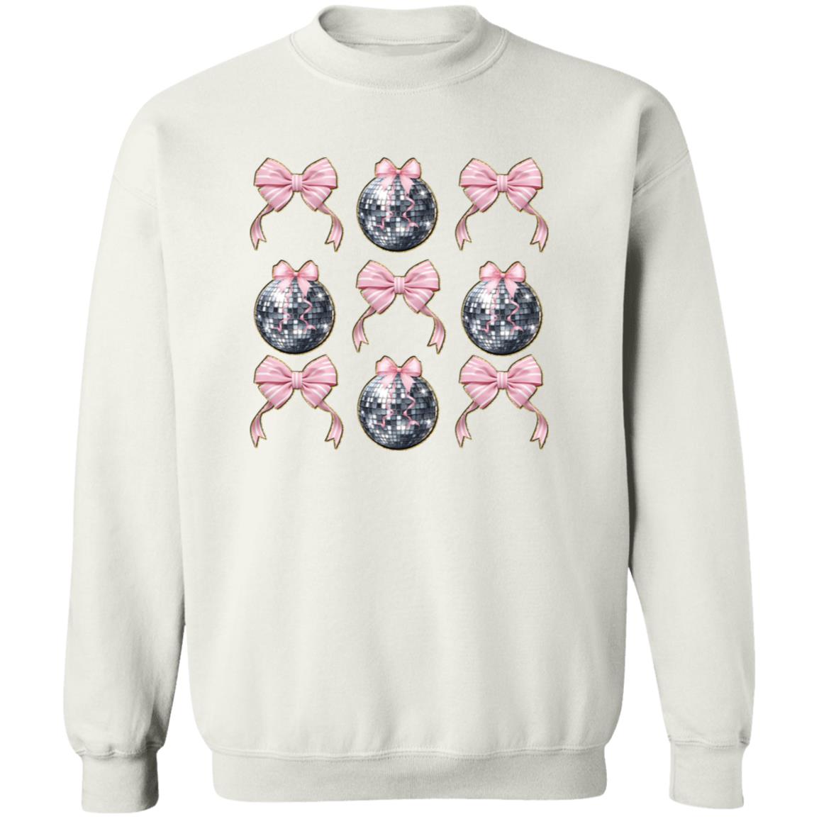 Coquette-New-Years-Eve Coquette-New-Years-Disco Ball & Bow T-Shirt | Sweatshirt