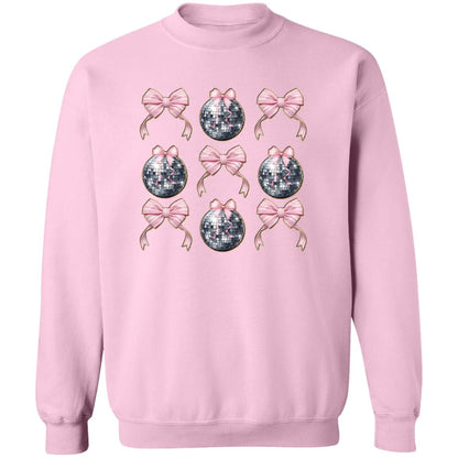 Coquette-New-Years-Eve Coquette-New-Years-Disco Ball & Bow T-Shirt | Sweatshirt