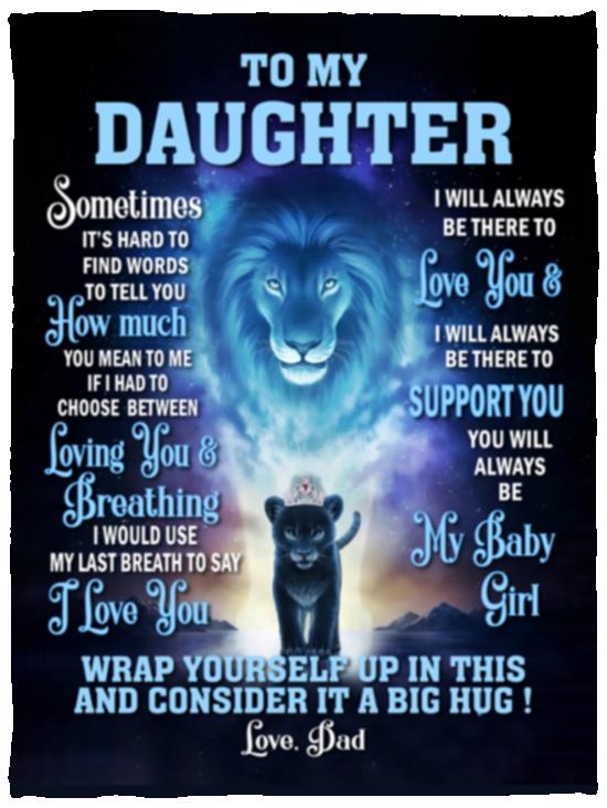 To My Daughter | I Will Always | Blanket