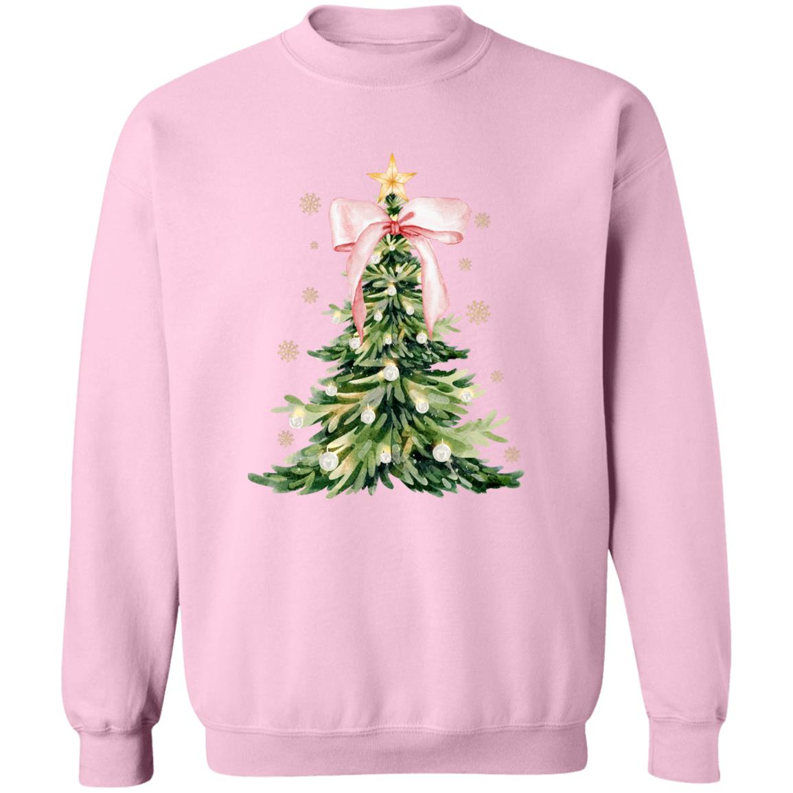 Sparkling Christmas Tree Sparkling Christmas Tree Pink Bow T-Shirt / Sweatshirt