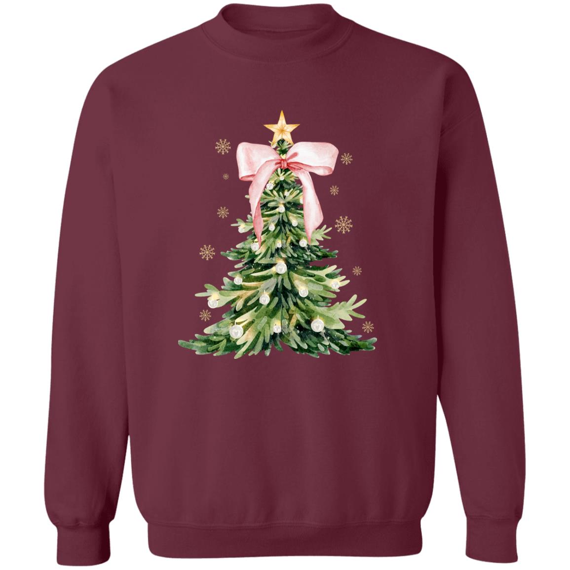 Sparkling Christmas Tree Sparkling Christmas Tree Pink Bow T-Shirt / Sweatshirt