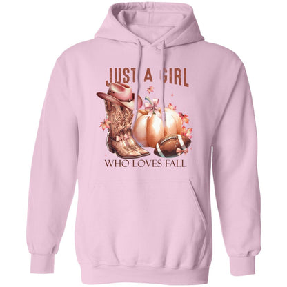 Just A Girl Who Loves Fall Western | LS T-Shirt | Sweatshirt | Hoodie | Fall Apparel