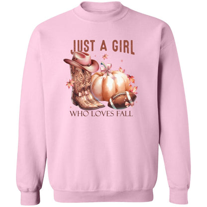 Just A Girl Who Loves Fall Western | LS T-Shirt | Sweatshirt | Hoodie | Fall Apparel