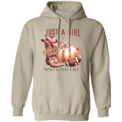 Just A Girl Who Loves Fall Western | LS T-Shirt | Sweatshirt | Hoodie | Fall Apparel