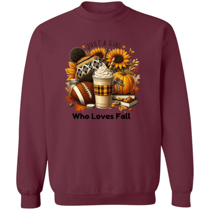 Just a Girl Who Loves Fall Sunflower | Sweatshirt | Hoodie | Fall Apparel