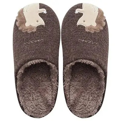 Cute Hedgehog Plush Home Slippers