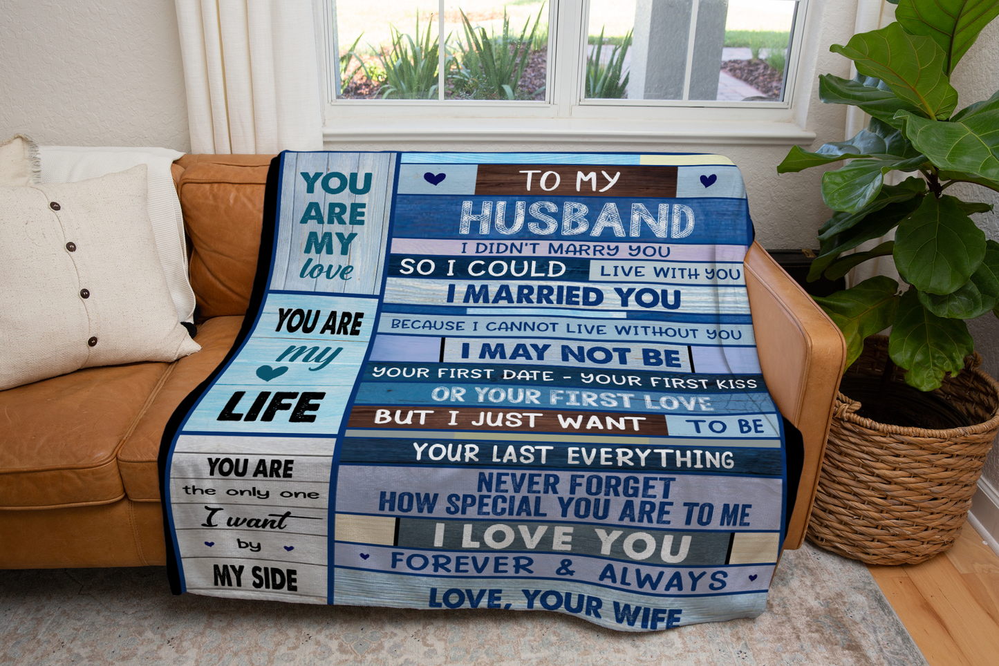 To My Husband | Forever & Always | Blanket