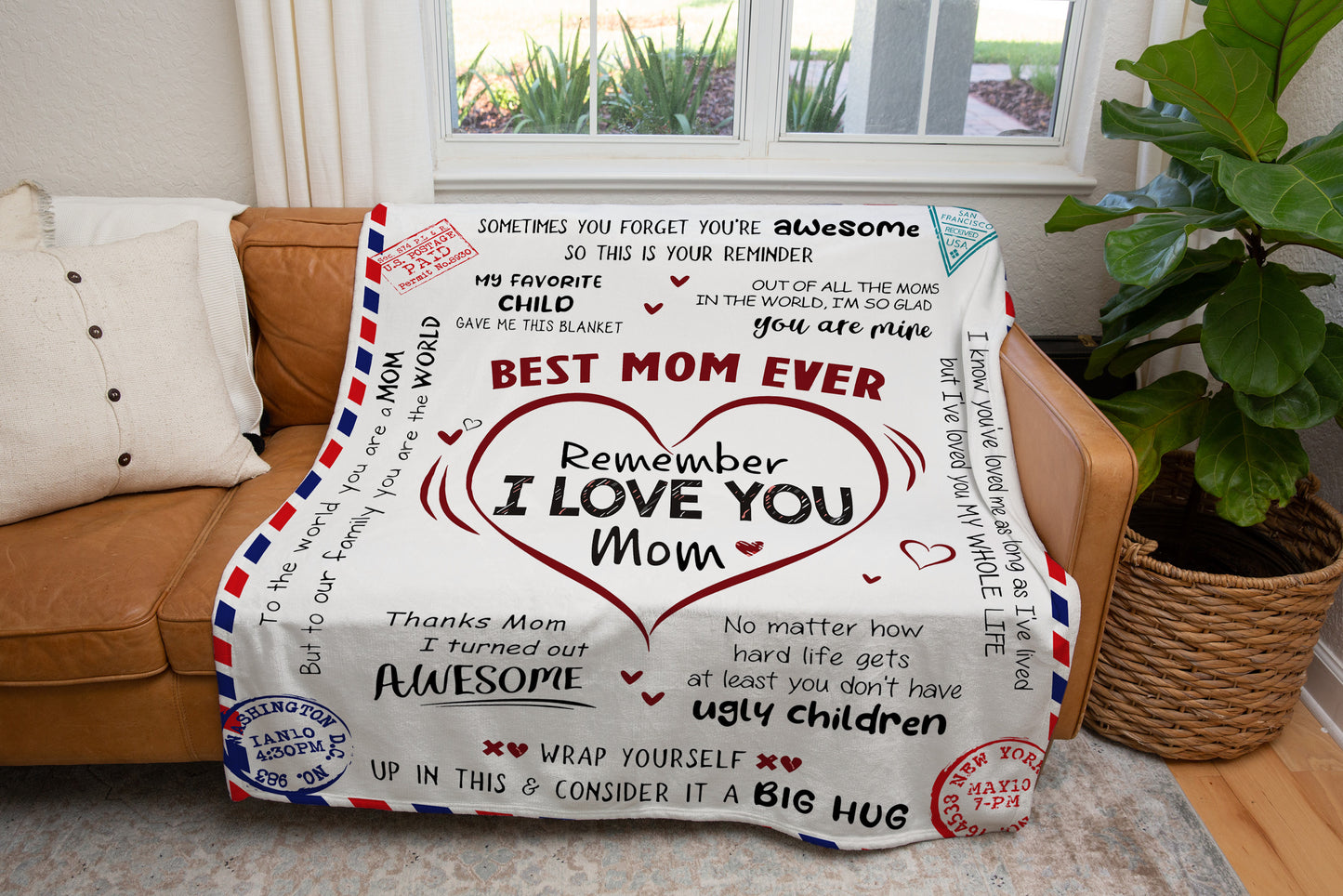 To My Mom | Best Mom Ever | Blanket