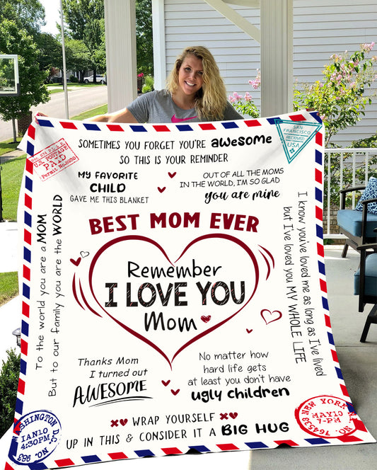 To My Mom | Best Mom Ever | Blanket