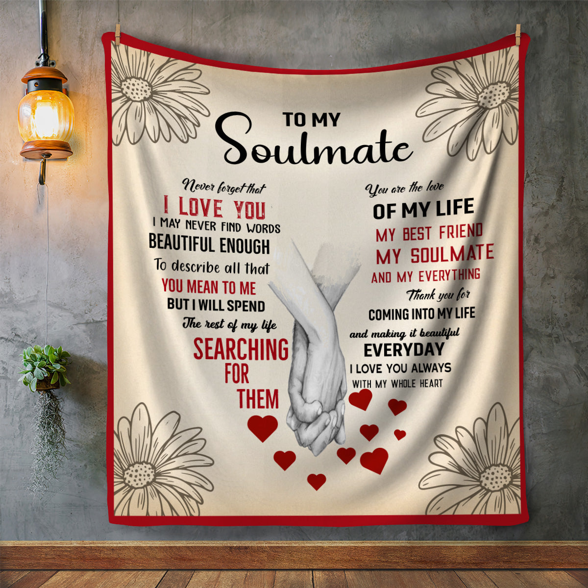 To My Soulmate | I Love You | Blanket