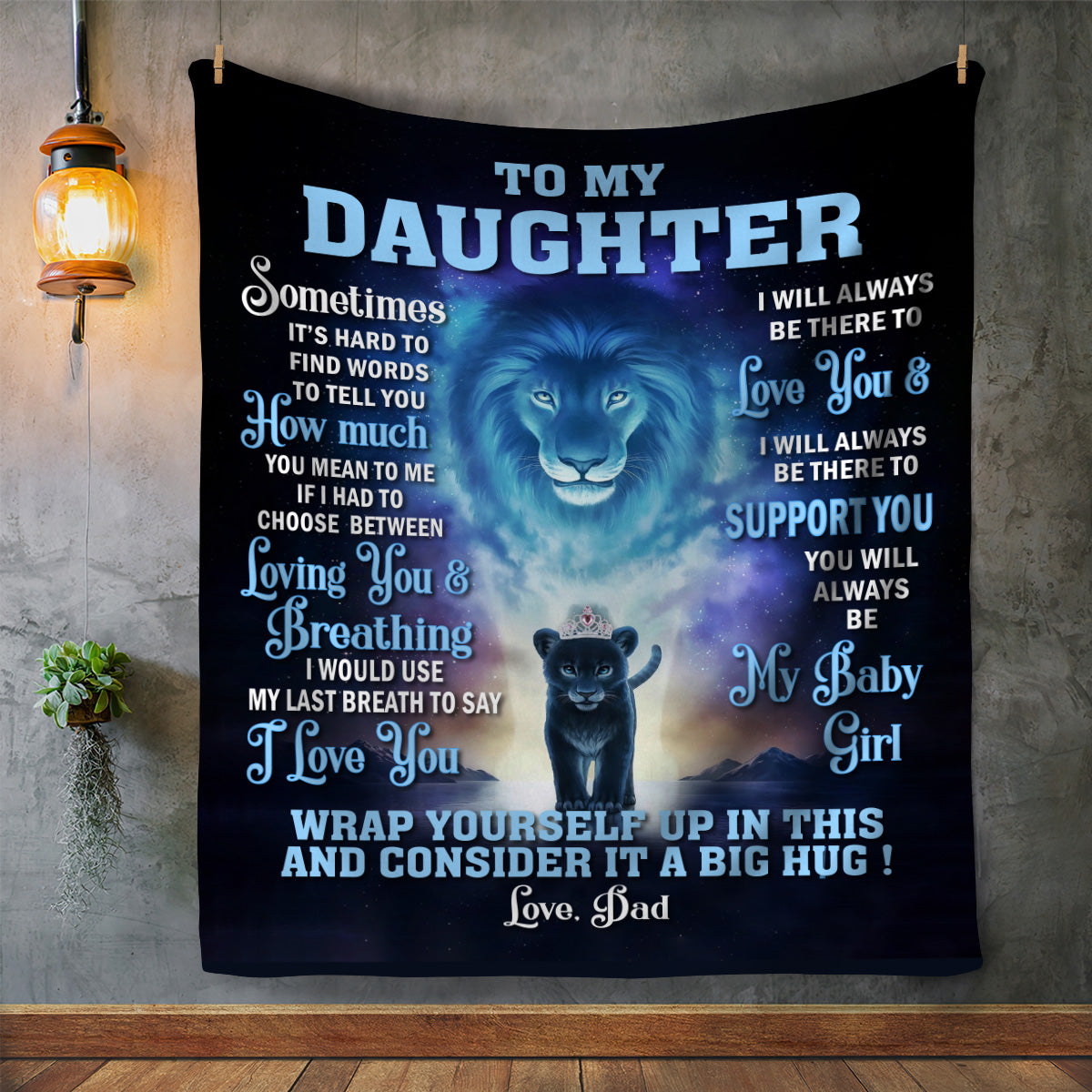 To My Daughter | I Will Always | Blanket