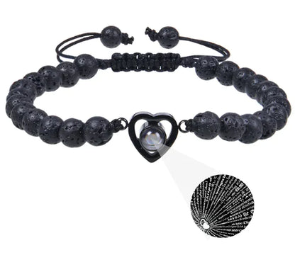 Beaded Woven Bracelet Heart-shaped