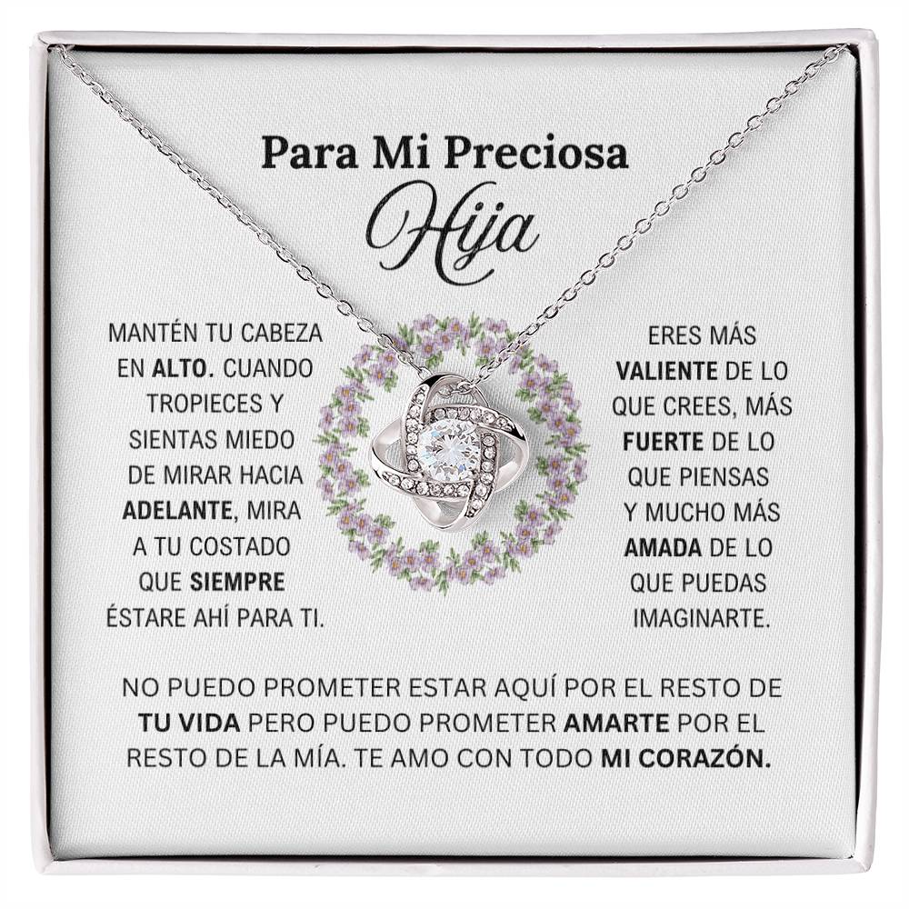 PARA MI PRECIOSA HIJA / MI CORAZON (Love Knot Necklace)