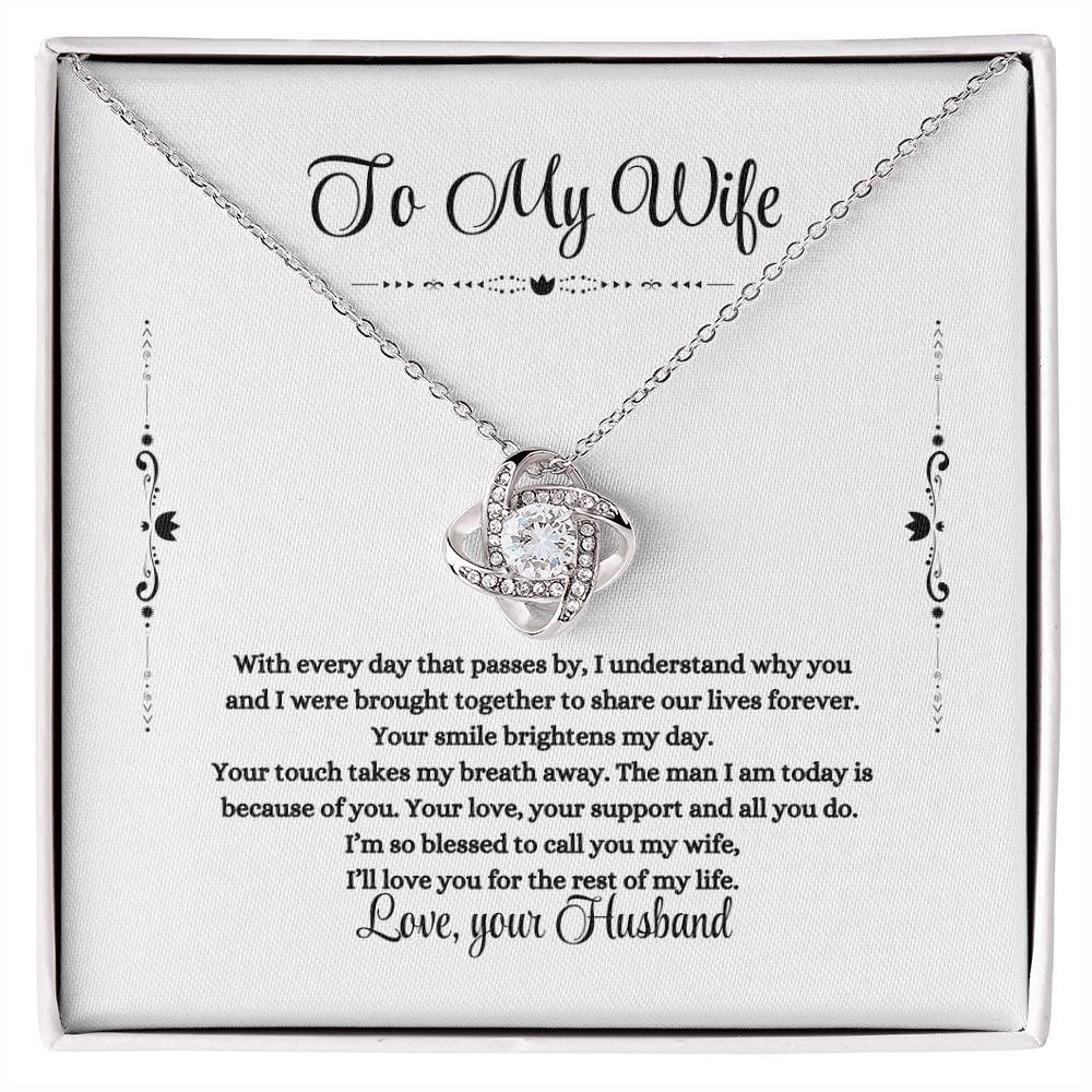 TO MY WIFE / I'M SO BLESSED (Love Knot Necklace)