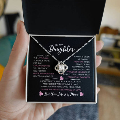 TO MY DAUGHTER / LOVE FOREVER MOM (Love Knot Necklace)