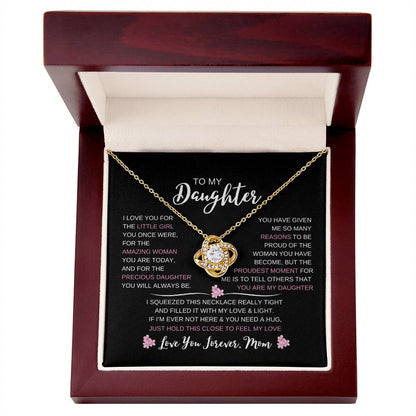 TO MY DAUGHTER / LOVE FOREVER MOM (Love Knot Necklace)