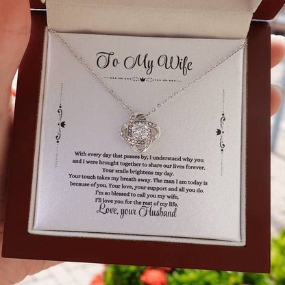 TO MY WIFE / I'M SO BLESSED (Love Knot Necklace)