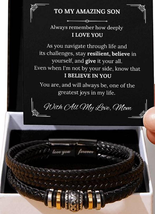 To My Amazing Son (Love You Forever Bracelet)