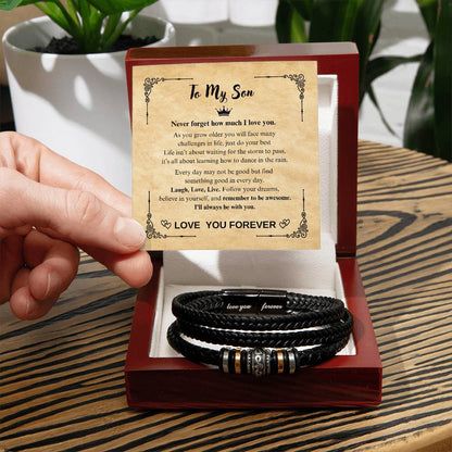 TO MY SON  (Love You Forever Bracelet)