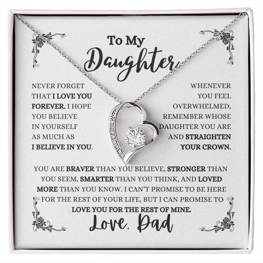 TO MY DAUGHTER / LOVE DAD (Forever Love Necklace)