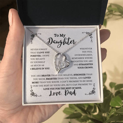 TO MY DAUGHTER / LOVE DAD (Forever Love Necklace)