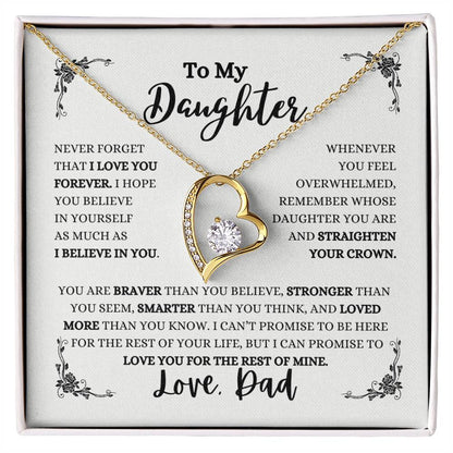 TO MY DAUGHTER / LOVE DAD (Forever Love Necklace)