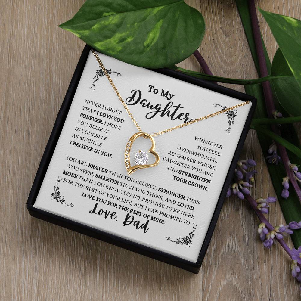 TO MY DAUGHTER / LOVE DAD (Forever Love Necklace)