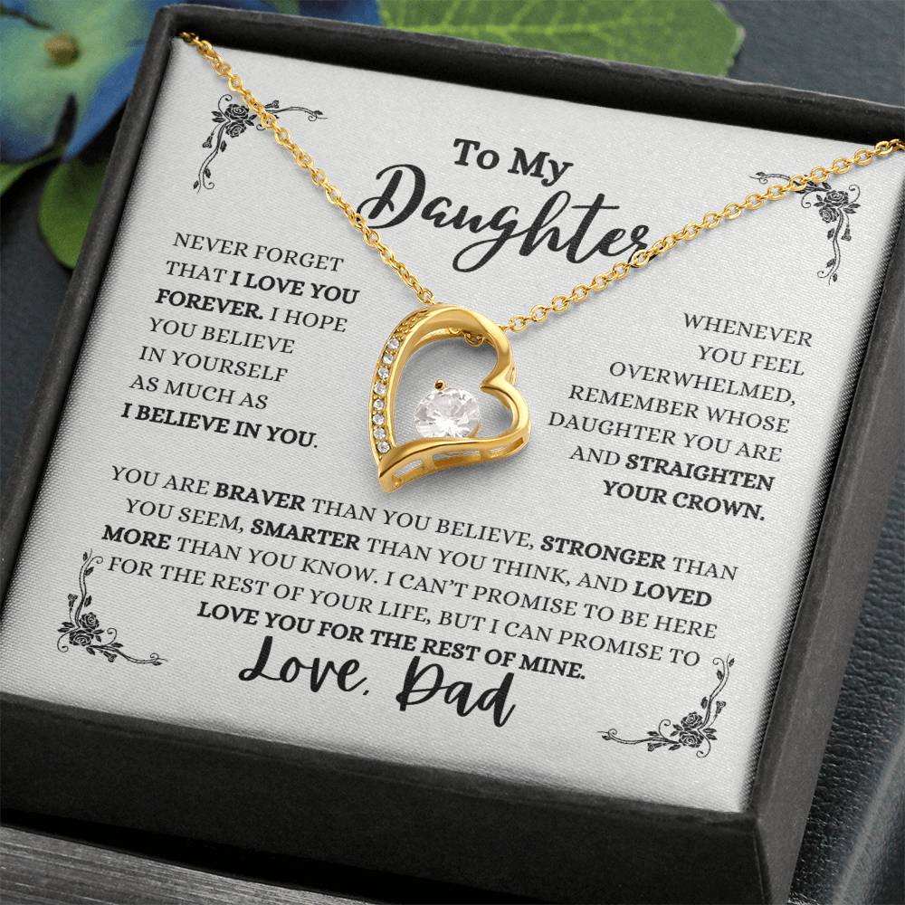 TO MY DAUGHTER / LOVE DAD (Forever Love Necklace)