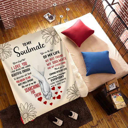 To My Soulmate | I Love You | Blanket