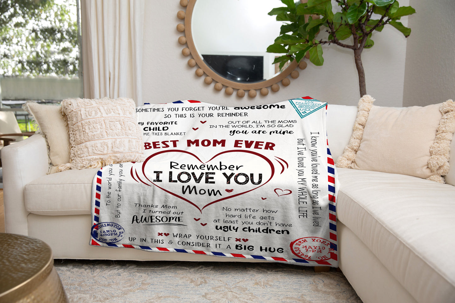 To My Mom | Best Mom Ever | Blanket